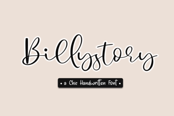 Billystory: A Stylish Script Font for Web Design