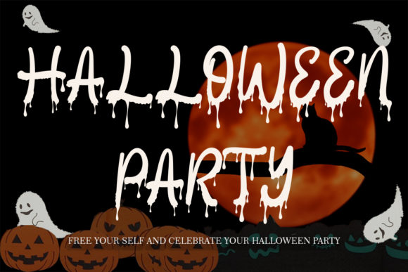 Halloween Party Font for Business Branding