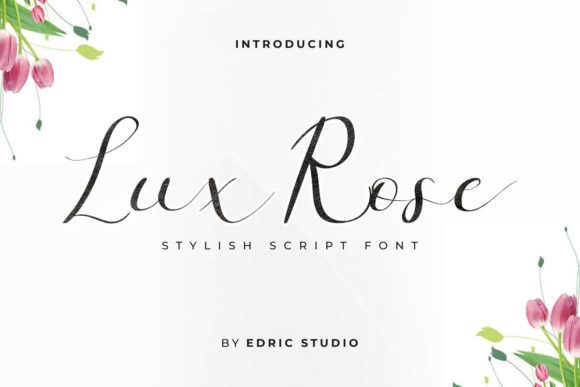 Lux Rose Script Font for Editorial Design