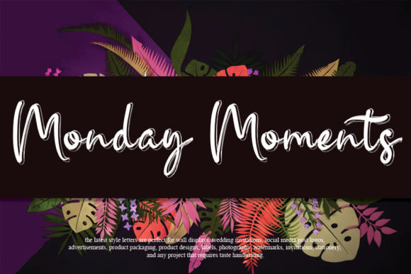 Monday Moments Font for Editorial Design