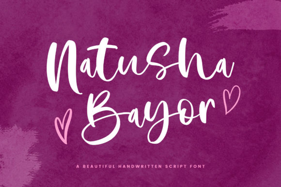 Natusha Bayor Script Font for Web Design