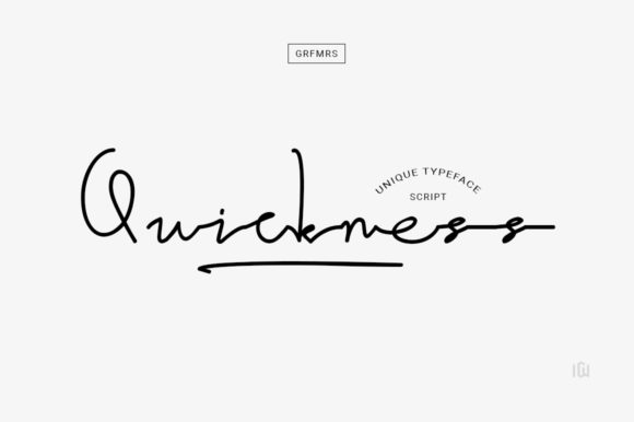 Quickness: A Handwritten Font for Professional Branding
