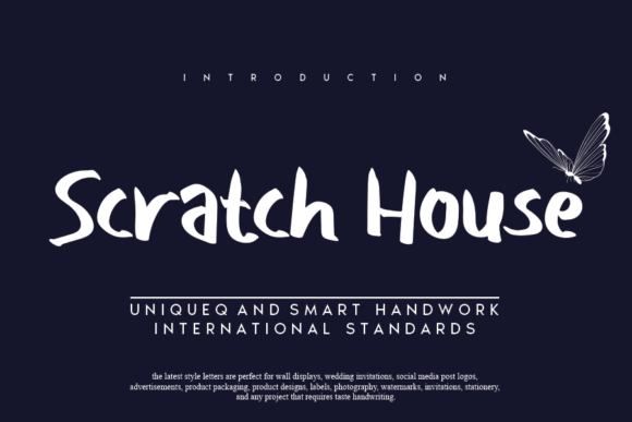 Scratch House: A Handwritten Font for Polished Branding