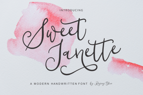 Sweet Janette: A Script Font for Modern Branding